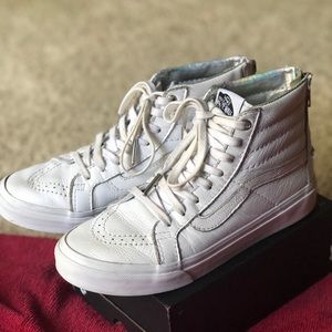 Vans White Leather
